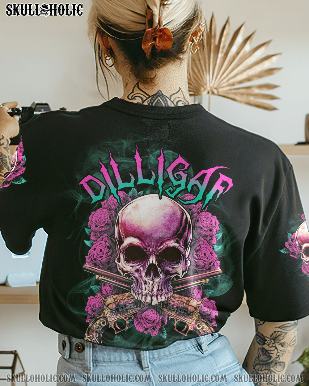 DILLIGAF SKULL ROSES G ALL OVER PRINT – TLTR2402232