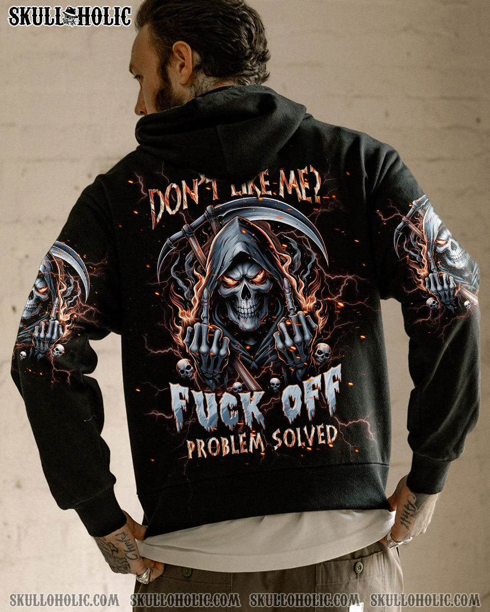 DON’T LIKE ME FCK OFF PROBLEM SOLVED REAPER SKULL ALL OVER PRINT – TLPQ1704242