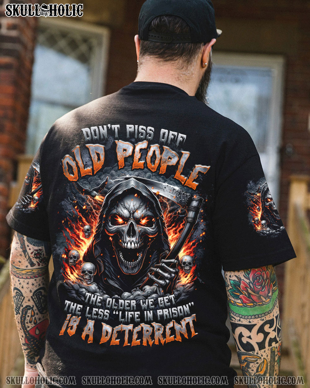 DON’T PISS OFF OLD PEOPLE SKULL ALL OVER PRINT – TLTR1707242