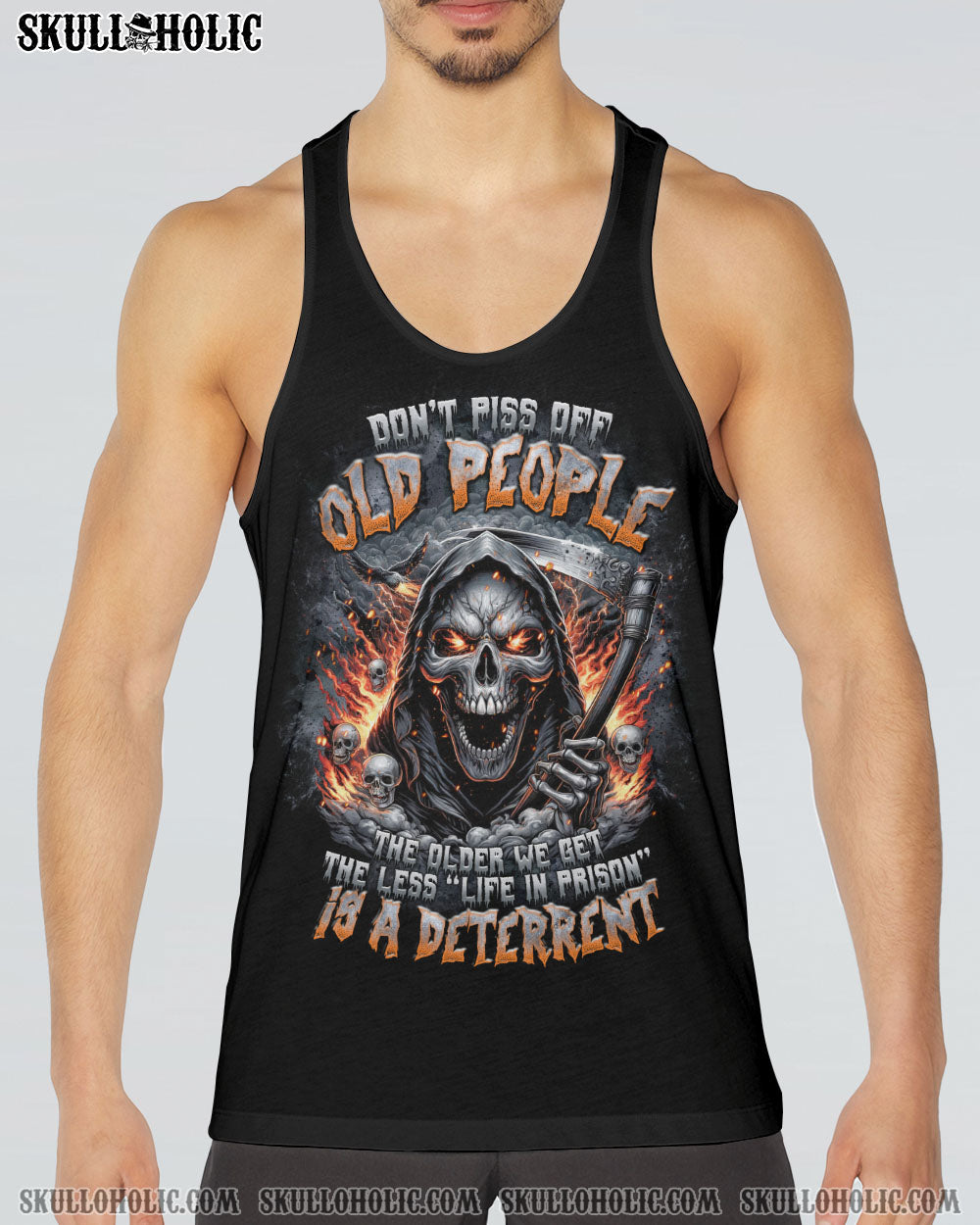 DON’T PISS OFF OLD PEOPLE SKULL ALL OVER PRINT – TLTR1707242