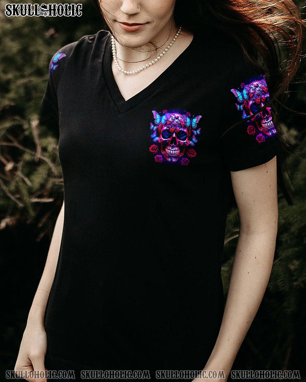 DON’T TRY TO FIGURE ME OUT BUTTERFLY SKULL ALL OVER PRINT – TLTW1505231