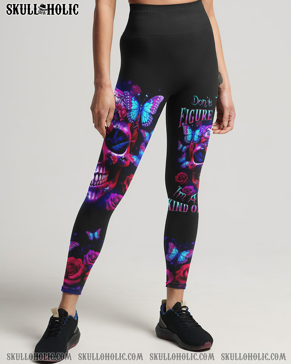 DON’T TRY TO FIGURE ME OUT BUTTERFLY SKULL ALL OVER PRINT – TLTW1505231