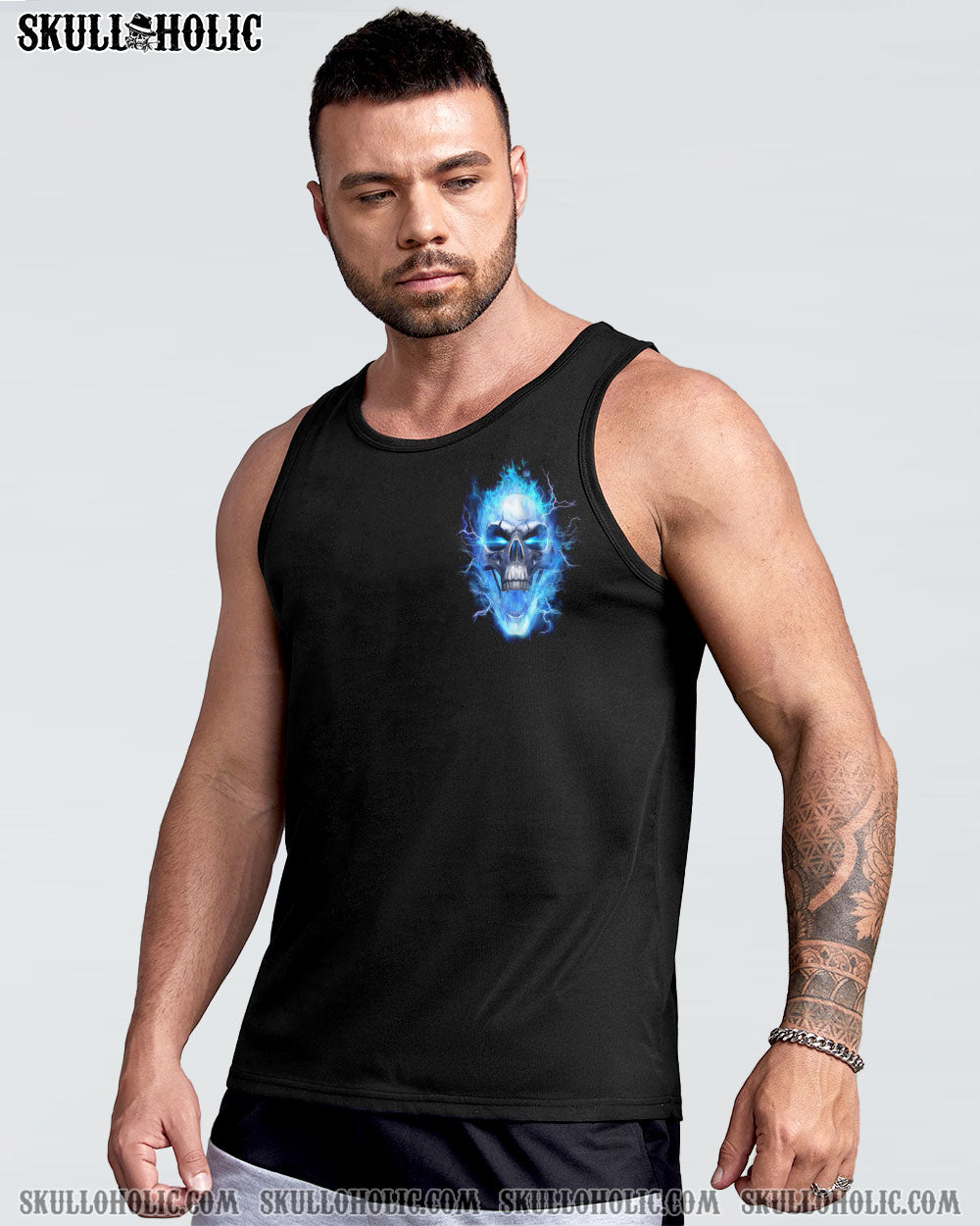 DON’T TRY TO FIGURE ME OUT FIRE SKULL ALL OVER PRINT – YHNT0704234