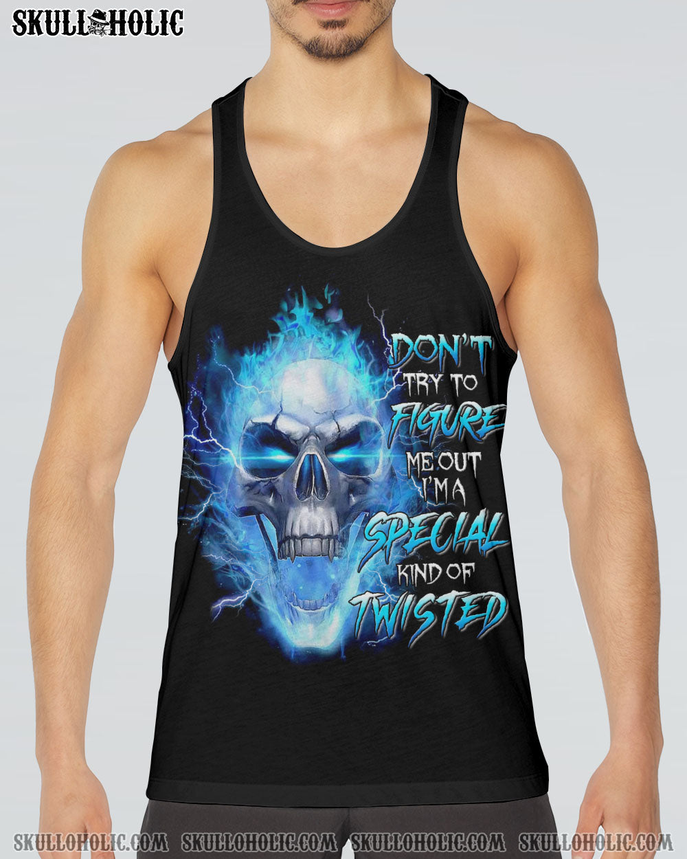DON’T TRY TO FIGURE ME OUT FIRE SKULL ALL OVER PRINT – YHNT0704234