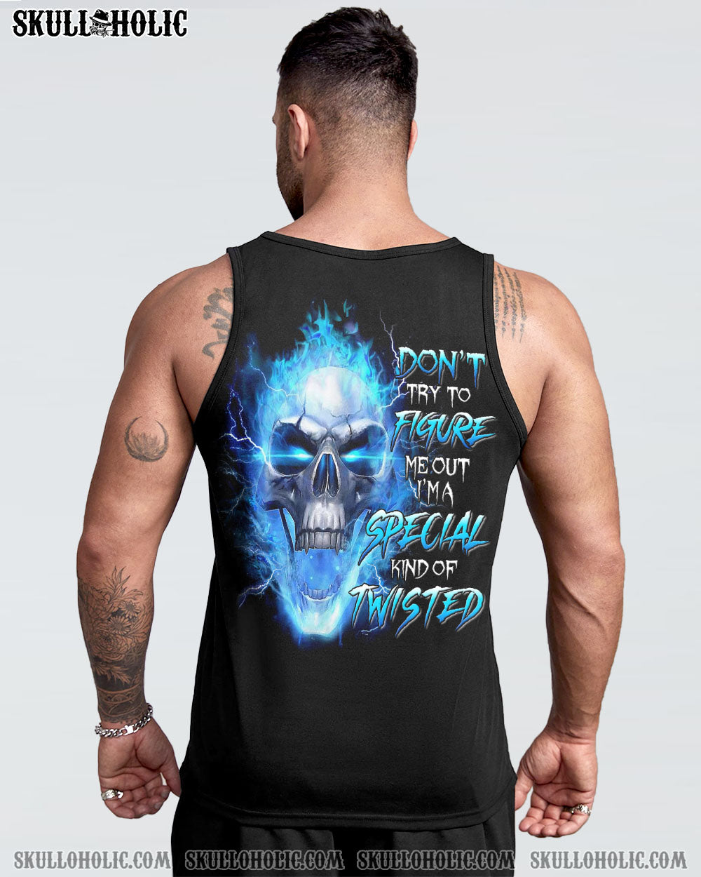 DON’T TRY TO FIGURE ME OUT FIRE SKULL ALL OVER PRINT – YHNT0704234