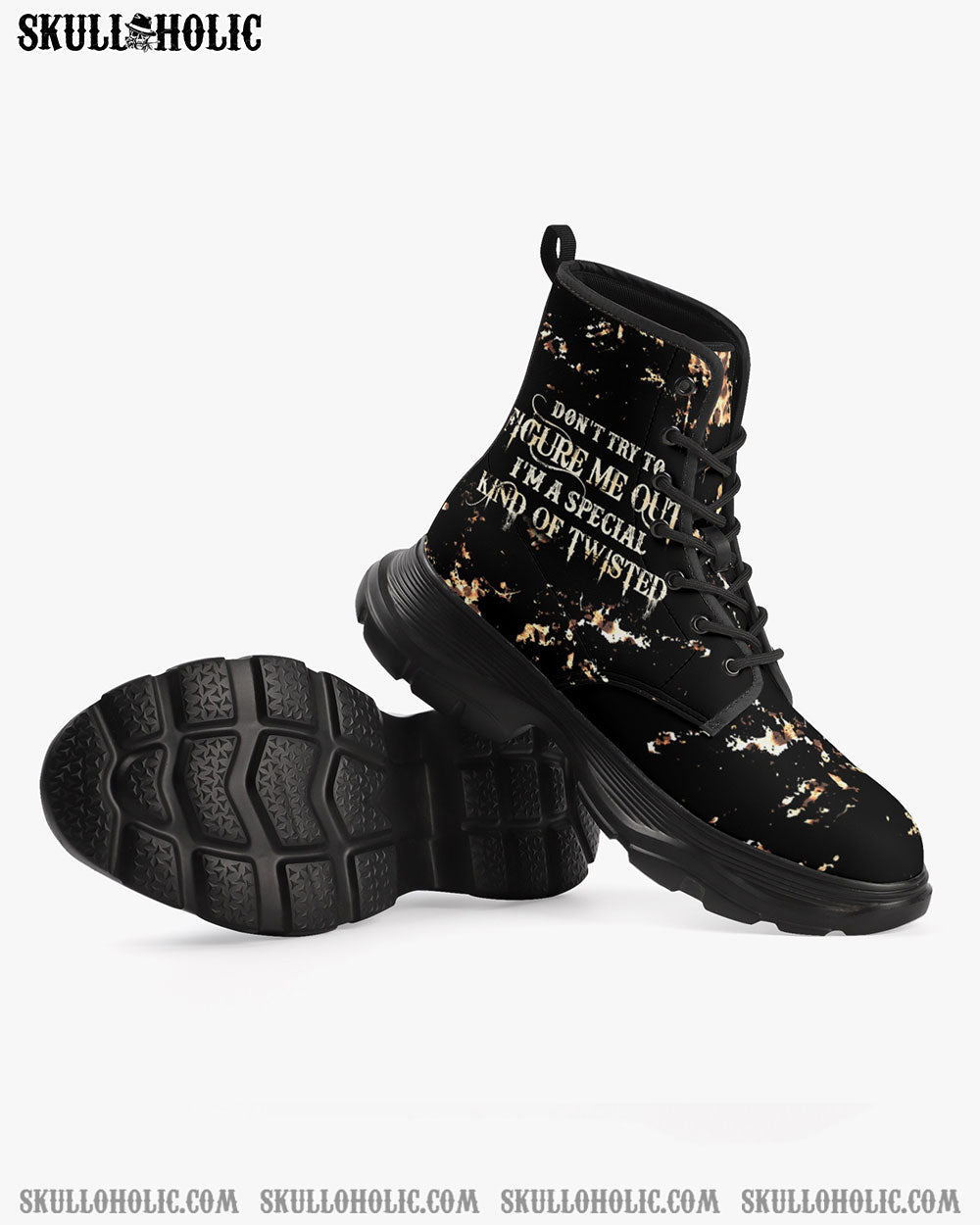 DON’T TRY TO FIGURE ME OUT LEATHER CHUNKY BOOTS – TLTW0512224