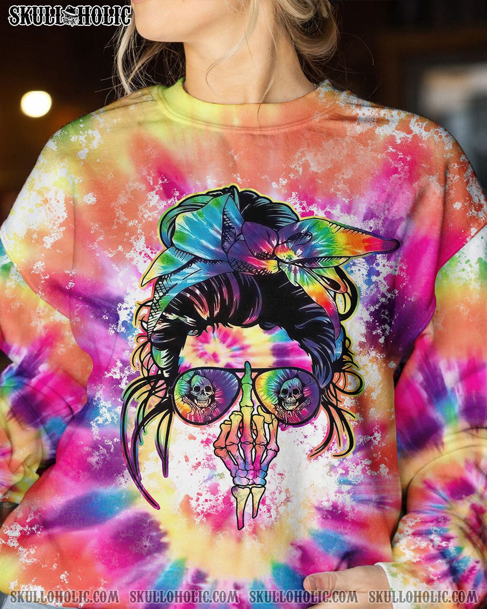 DON’T TRY TO FIGURE ME OUT MESSY BUN ALL OVER PRINT – TLTM1201234