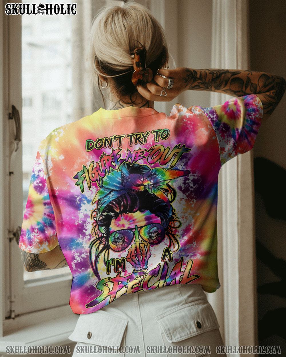 DON’T TRY TO FIGURE ME OUT MESSY BUN ALL OVER PRINT – TLTM1201234