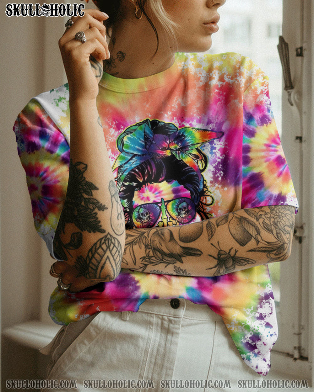 DON’T TRY TO FIGURE ME OUT MESSY BUN ALL OVER PRINT – TLTM1201234