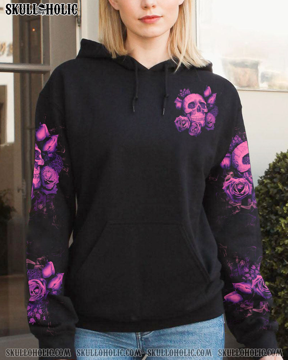 DON’T TRY TO FIGURE ME OUT PURPLE SKULL ROSE ALL OVER PRINT – TLTW1912221