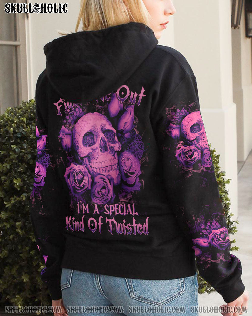 DON’T TRY TO FIGURE ME OUT PURPLE SKULL ROSE ALL OVER PRINT – TLTW1912221
