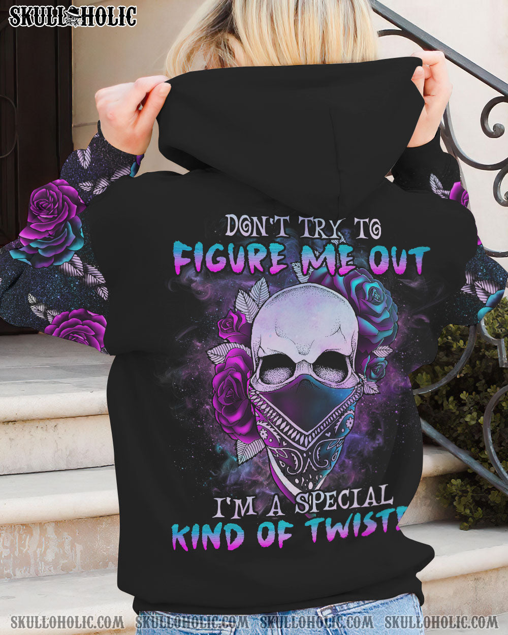 DON’T TRY TO FIGURE ME OUT ROSE SKULL ALL OVER PRINT – TLNO2712222