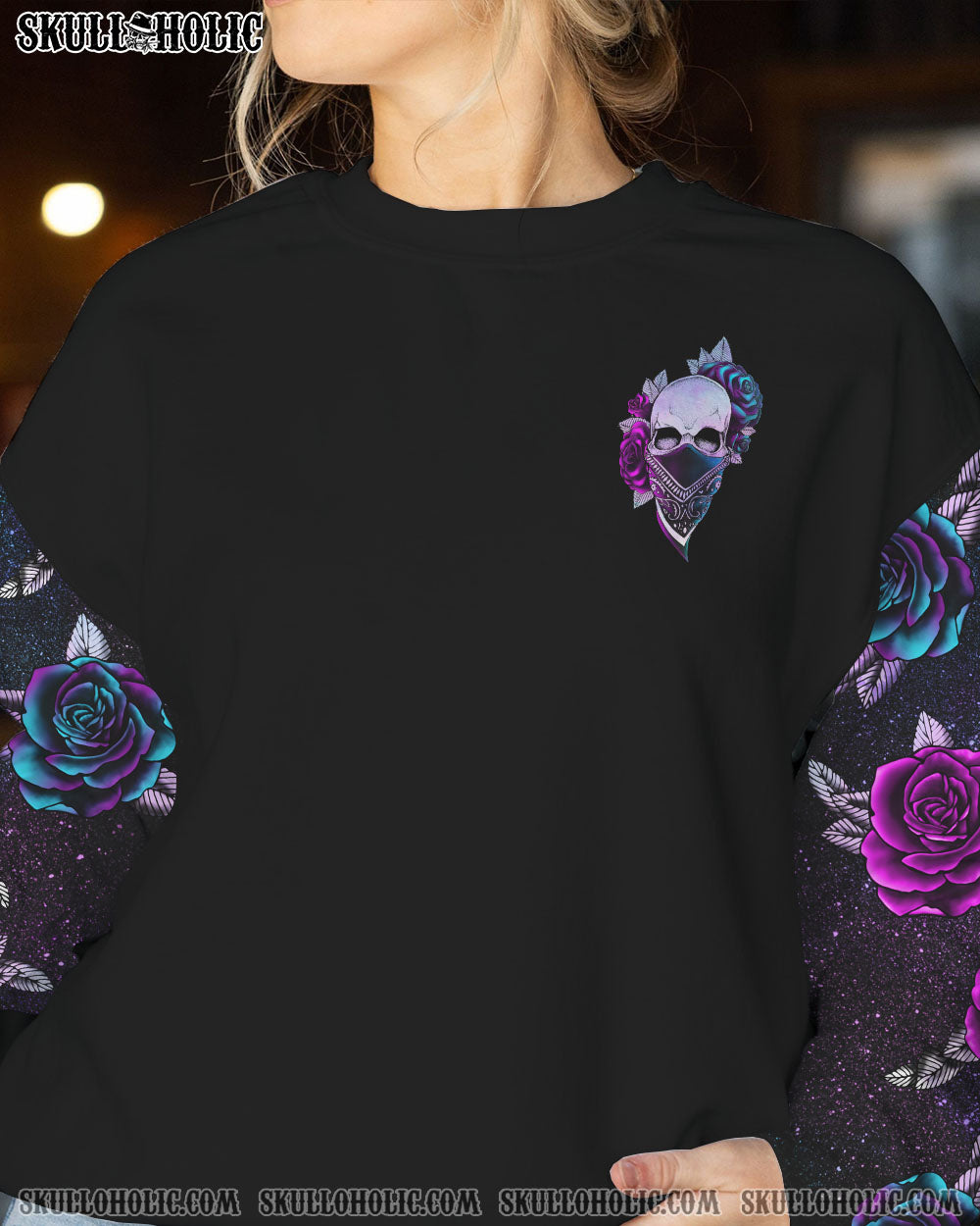 DON’T TRY TO FIGURE ME OUT ROSE SKULL ALL OVER PRINT – TLNO2712222
