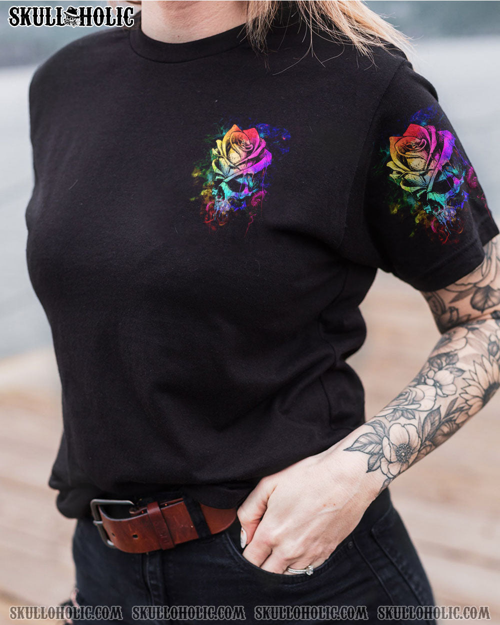DON’T TRY TO FIGURE ME OUT ROSE SKULL ALL OVER PRINT – TLTW0803234