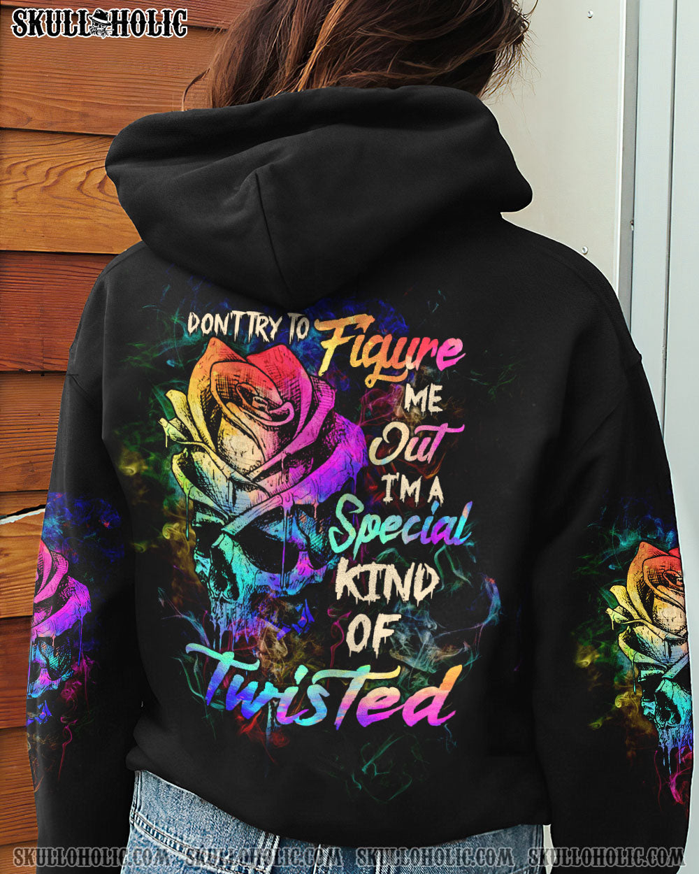 DON’T TRY TO FIGURE ME OUT ROSE SKULL ALL OVER PRINT – TLTW0803234