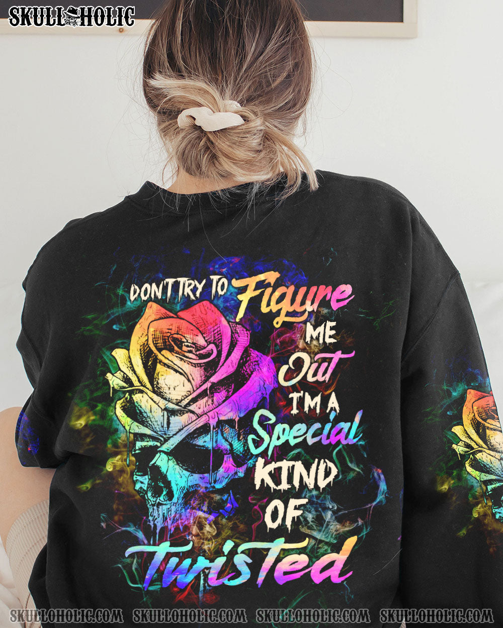 DON’T TRY TO FIGURE ME OUT ROSE SKULL ALL OVER PRINT – TLTW0803234