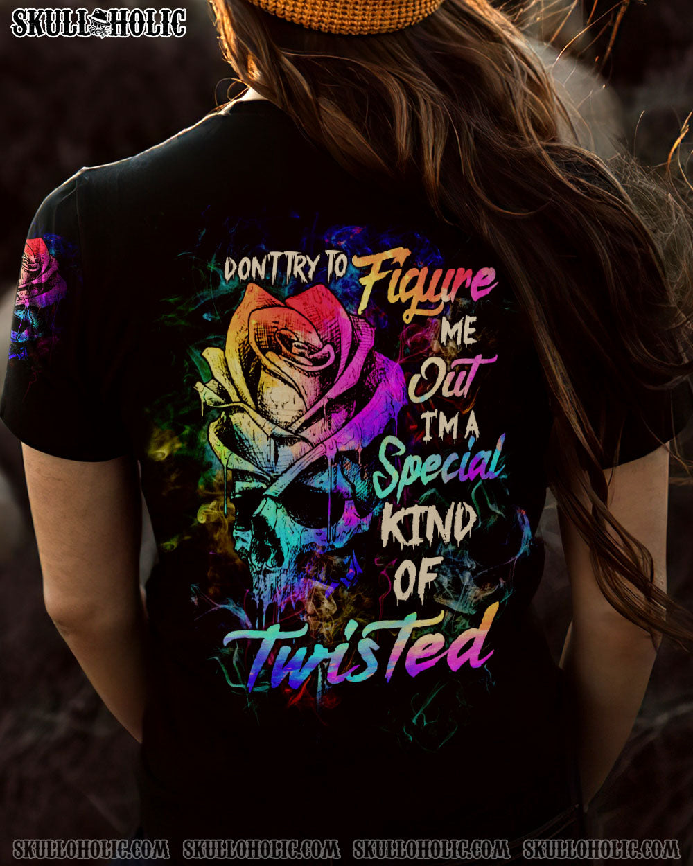 DON’T TRY TO FIGURE ME OUT ROSE SKULL ALL OVER PRINT – TLTW0803234
