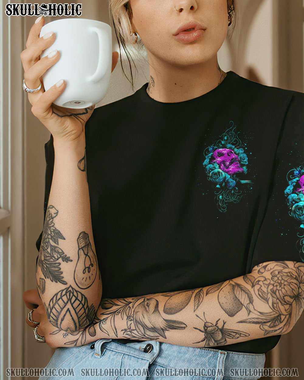 DON’T TRY TO FIGURE ME OUT ROSE SKULL ALL OVER PRINT – TLTW1312221