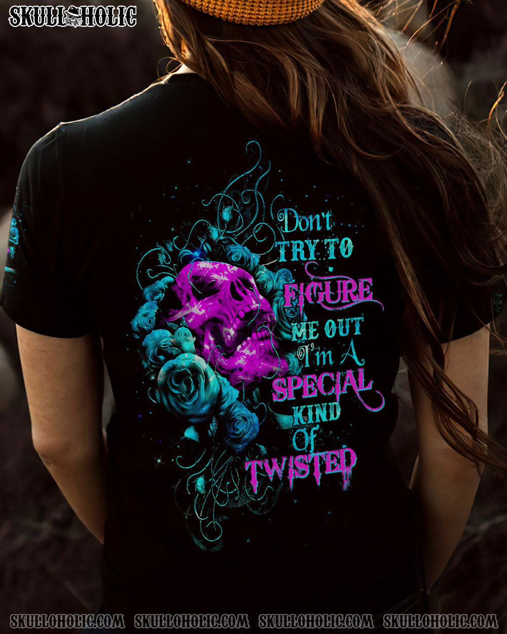 DON’T TRY TO FIGURE ME OUT ROSE SKULL ALL OVER PRINT – TLTW1312221