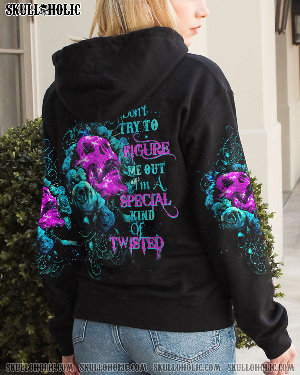 DON’T TRY TO FIGURE ME OUT ROSE SKULL ALL OVER PRINT – TLTW1312221