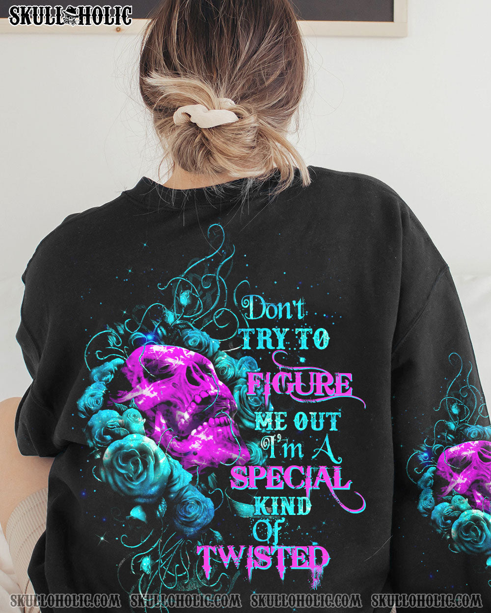 DON’T TRY TO FIGURE ME OUT ROSE SKULL ALL OVER PRINT – TLTW1312221