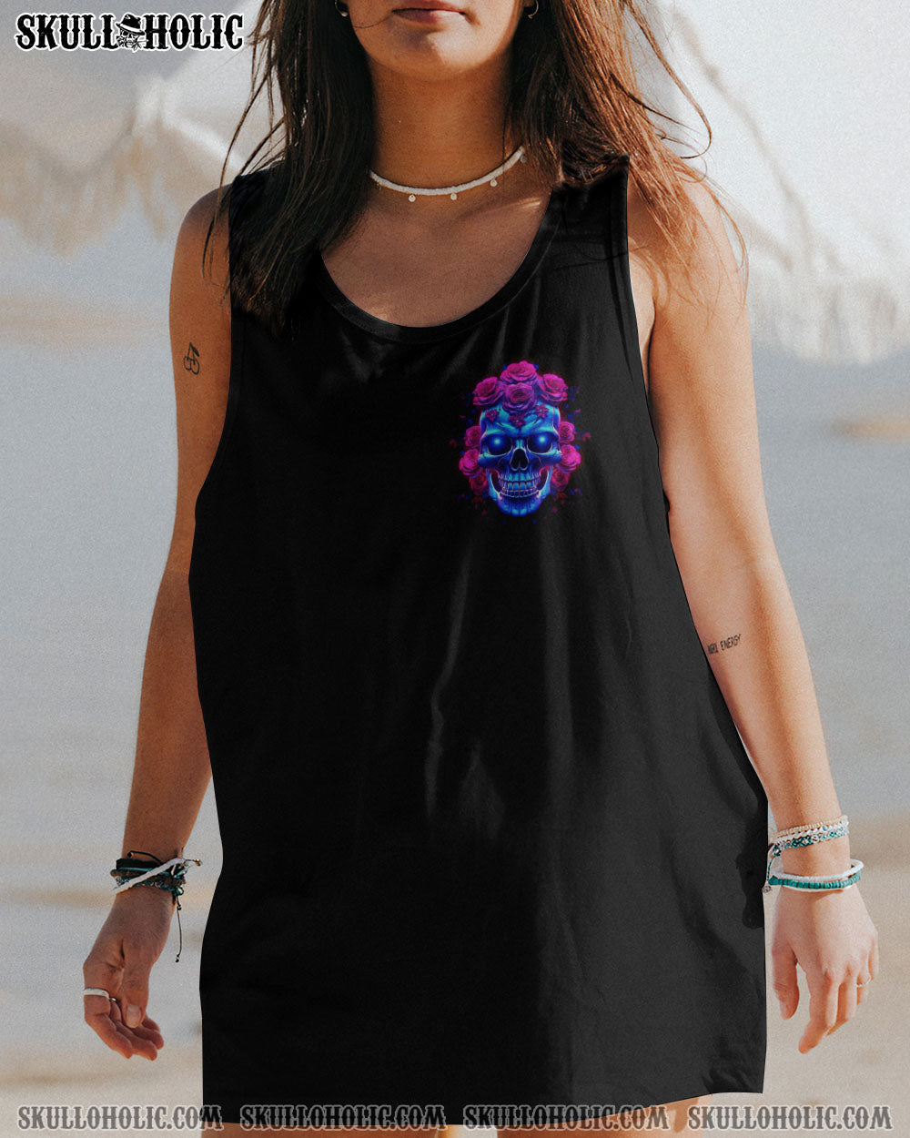 DON’T TRY TO FIGURE ME OUT ROSE SKULL GLOWING ALL OVER PRINT – TLNZ1505231