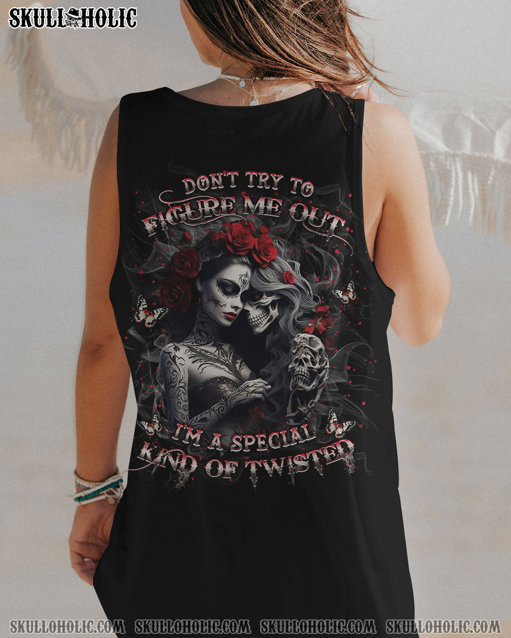 DON’T TRY TO FIGURE ME OUT SKULL ALL OVER PRINT – YHKD2803244