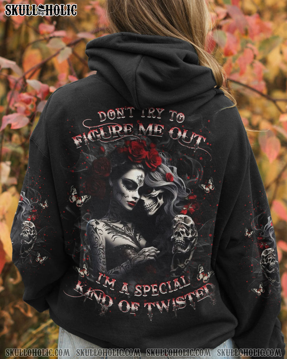 DON’T TRY TO FIGURE ME OUT SKULL ALL OVER PRINT – YHKD2803244
