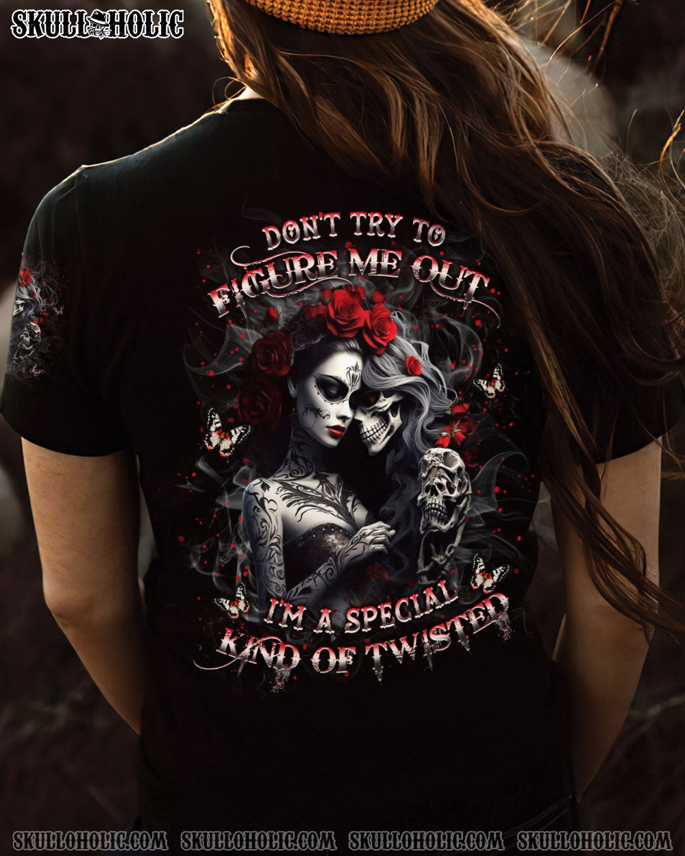 DON’T TRY TO FIGURE ME OUT SKULL ALL OVER PRINT – YHKD2803244