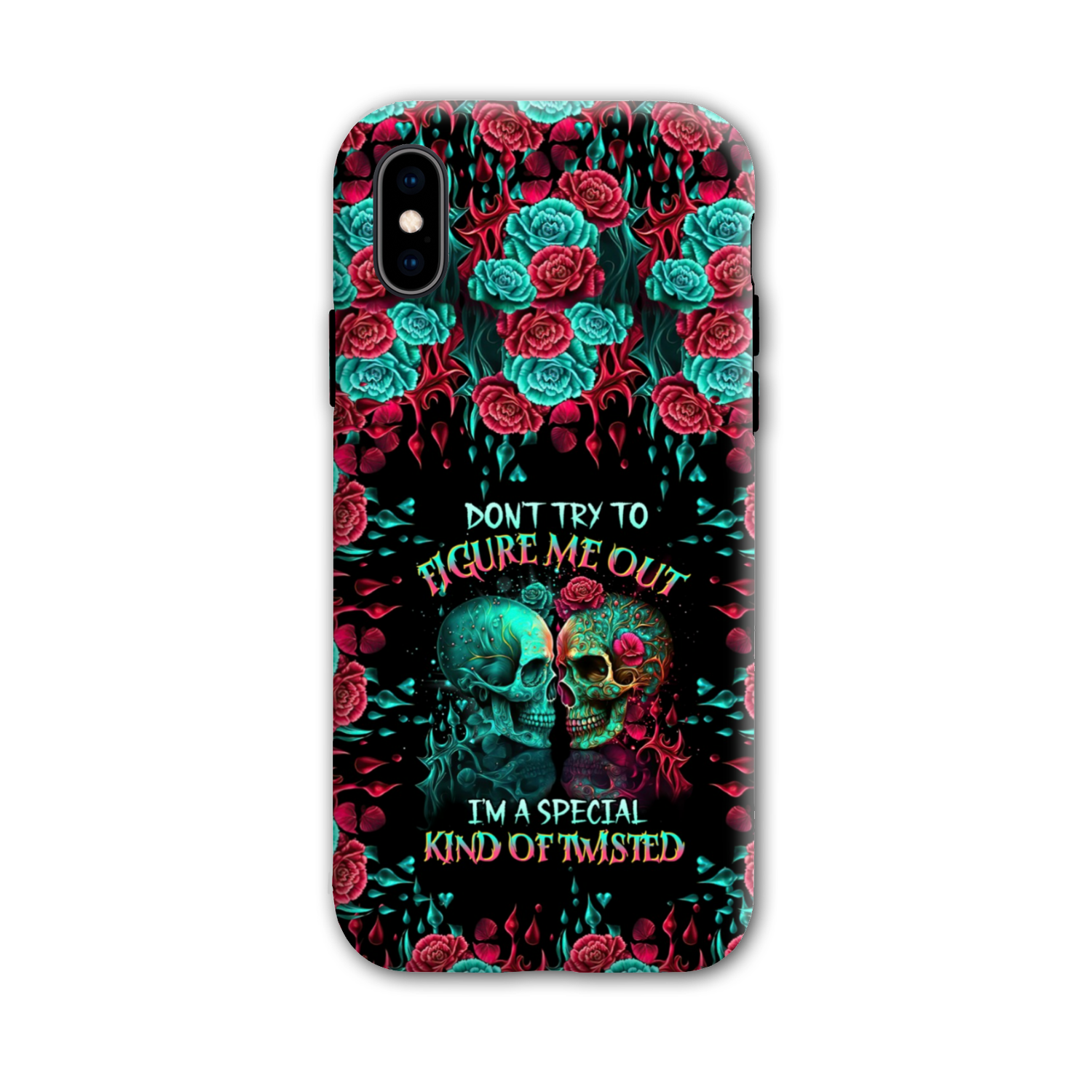 DON’T TRY TO FIGURE ME OUT SKULL PHONE CASE – TLTR0504237
