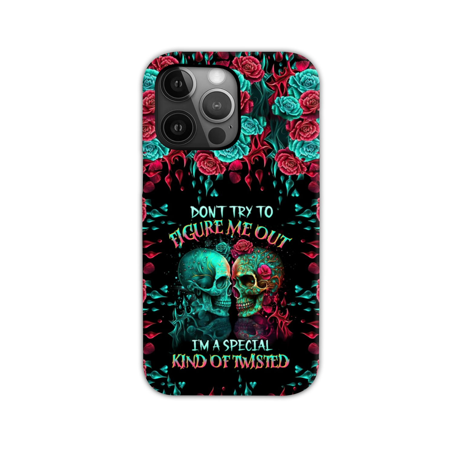 DON’T TRY TO FIGURE ME OUT SKULL PHONE CASE – TLTR0504237