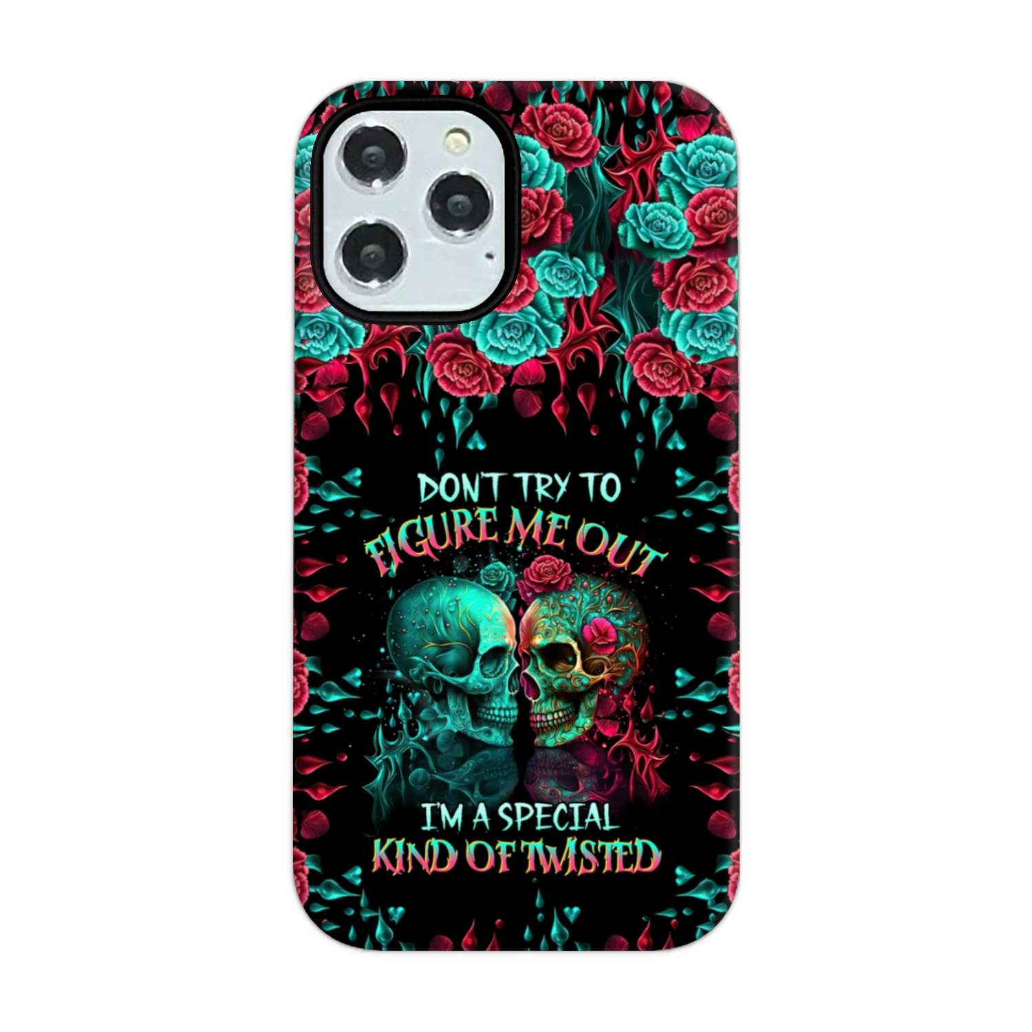 DON’T TRY TO FIGURE ME OUT SKULL PHONE CASE – TLTR0504237