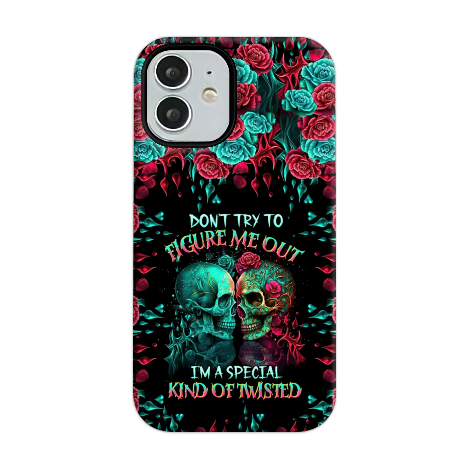 DON’T TRY TO FIGURE ME OUT SKULL PHONE CASE – TLTR0504237