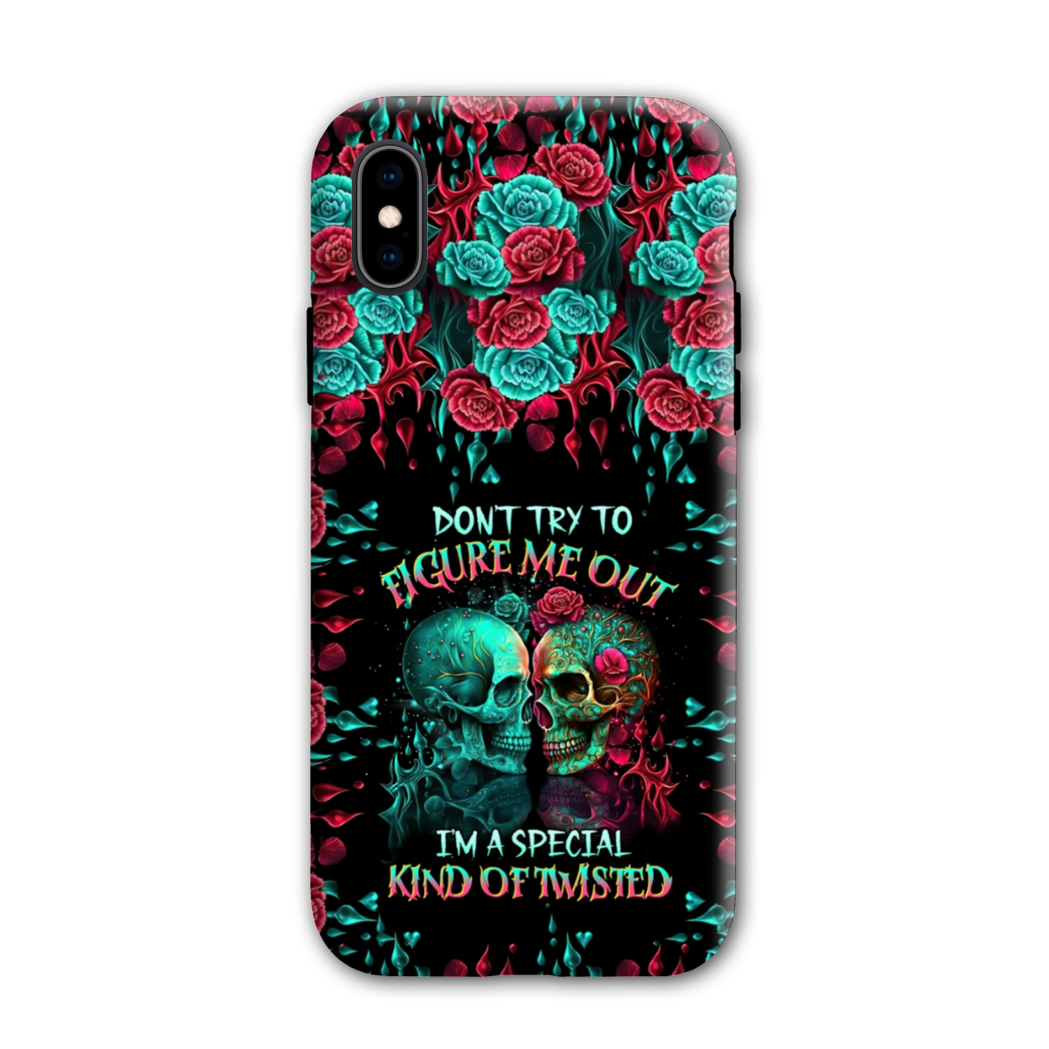 DON’T TRY TO FIGURE ME OUT SKULL PHONE CASE – TLTR0504237