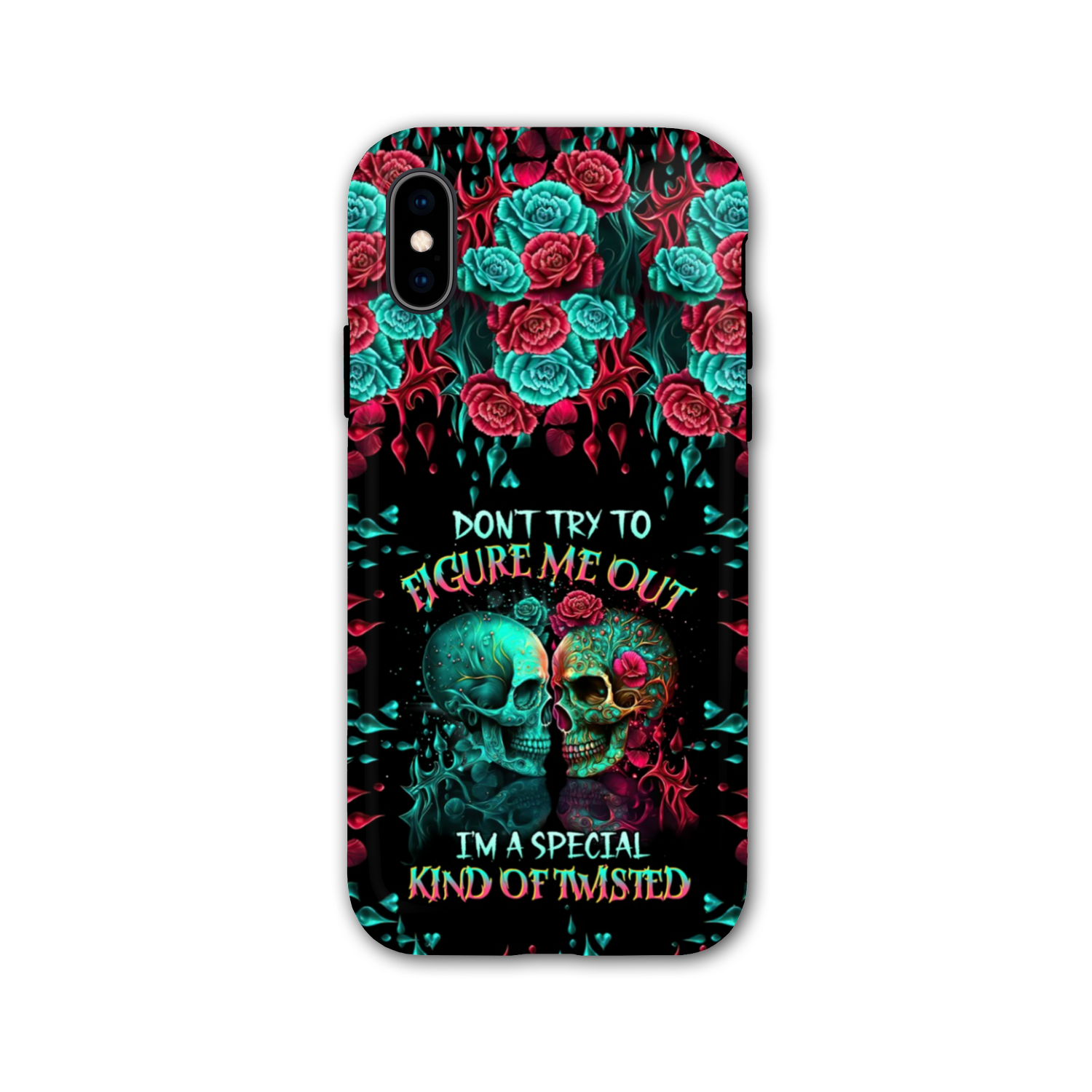 DON’T TRY TO FIGURE ME OUT SKULL PHONE CASE – TLTR0504237