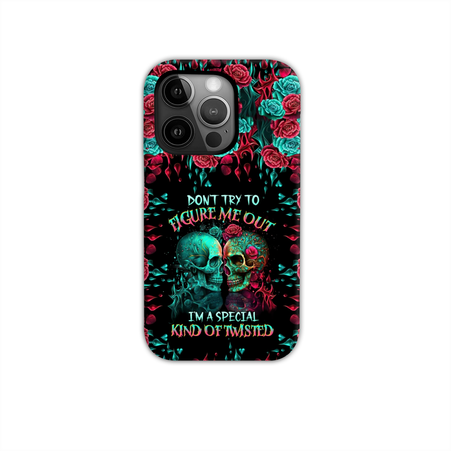 DON’T TRY TO FIGURE ME OUT SKULL PHONE CASE – TLTR0504237
