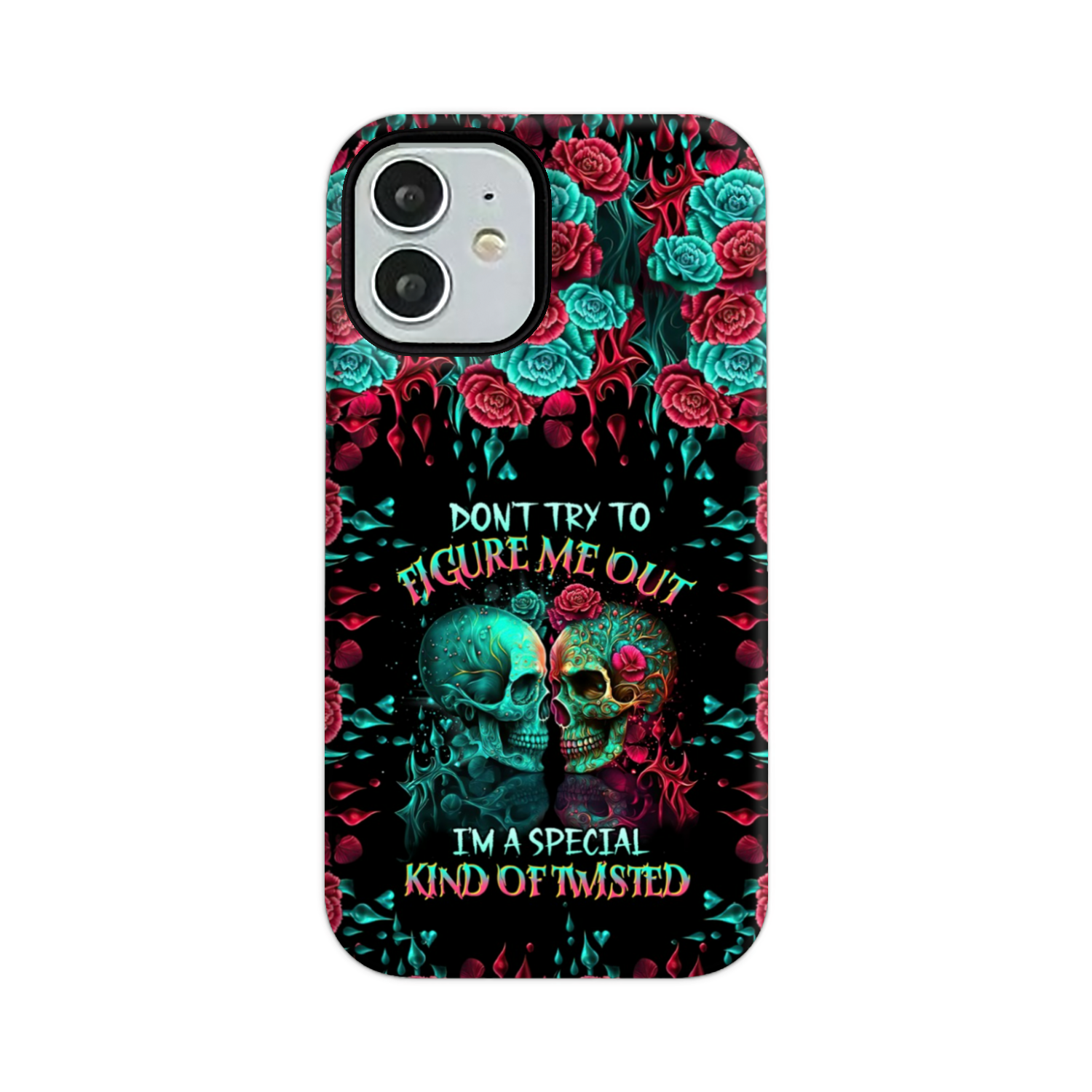 DON’T TRY TO FIGURE ME OUT SKULL PHONE CASE – TLTR0504237
