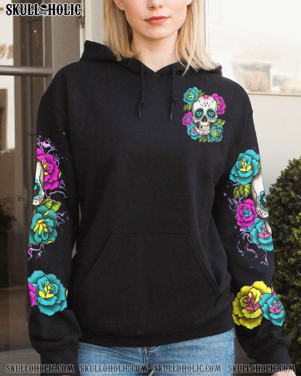 DON’T TRY TO FIGURE ME OUT SUGAR SKULL ROSE ALL OVER PRINT – TLTR1612221