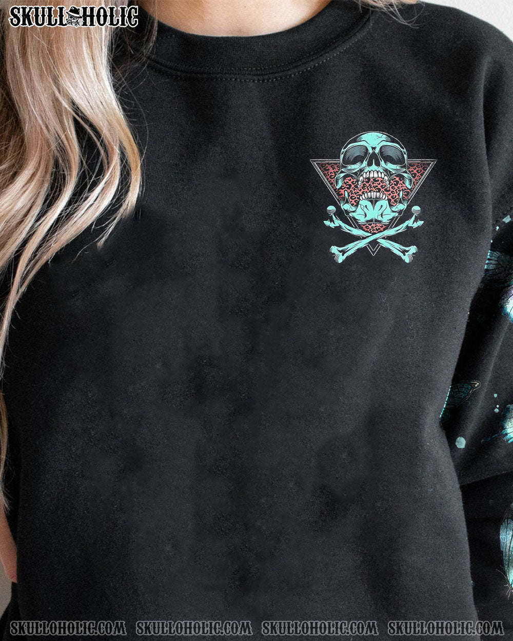 DON’T TRY TO FIGURE ME OUT TRIANGLE BUTTERFLY SKULL ALL OVER PRINT – TLNZ2712223