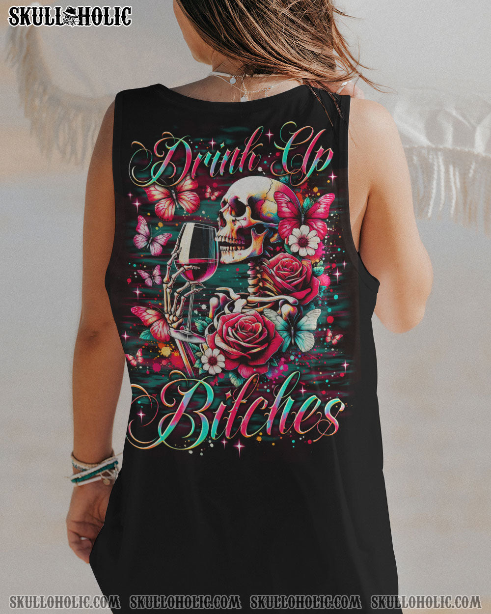 DRINK UP BITCHES SKELETON ROSE ALL OVER PRINT – TLNO2506241