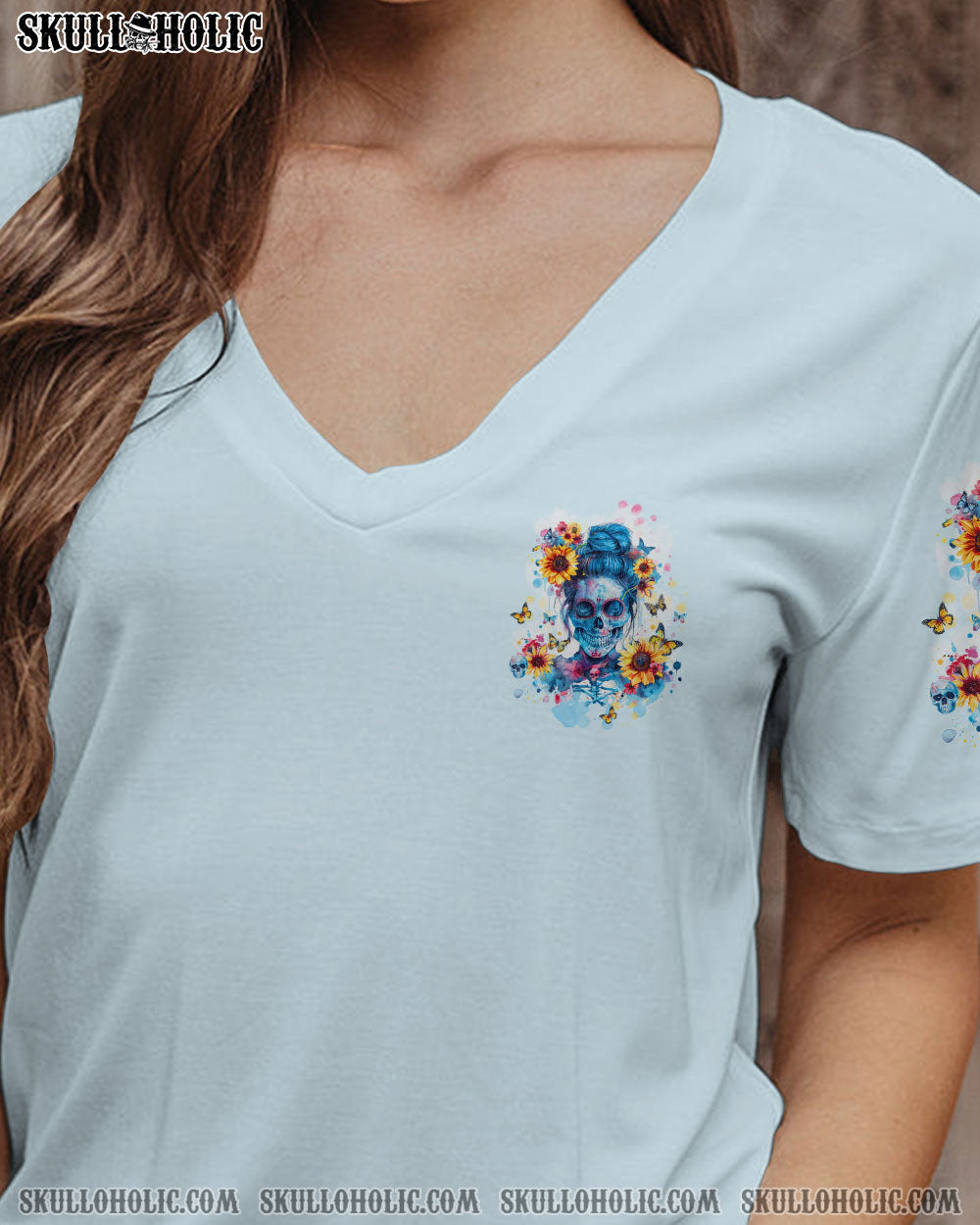 FEELING KINDA IDGAF-ISH TODAY SUNFLOWER SKULL ALL OVER PRINT – TLTW2103241