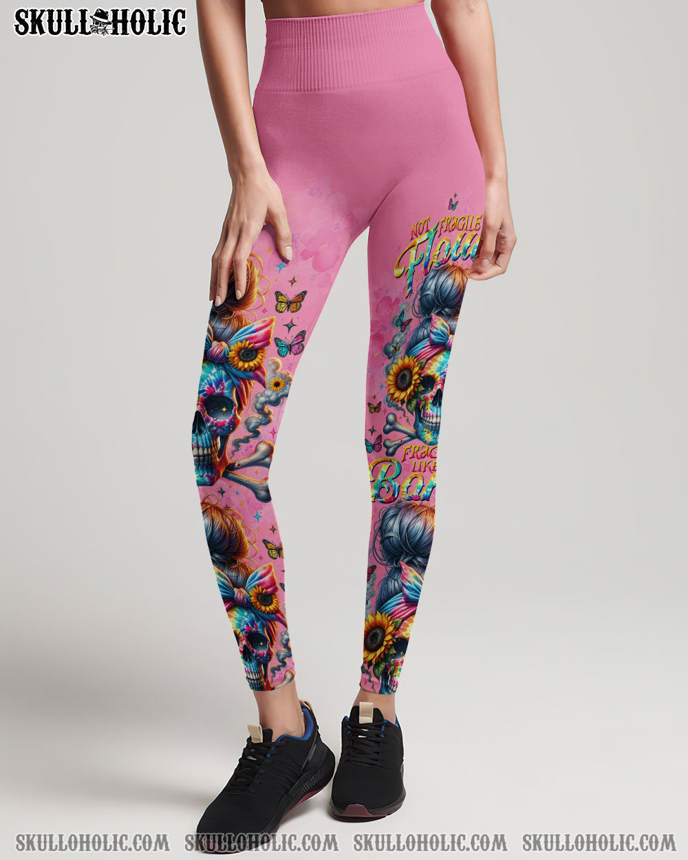 FRAGILE LIKE A BOMB TIE DYE MESSY BUN SKULL ALL OVER PRINT – TLTW0611231