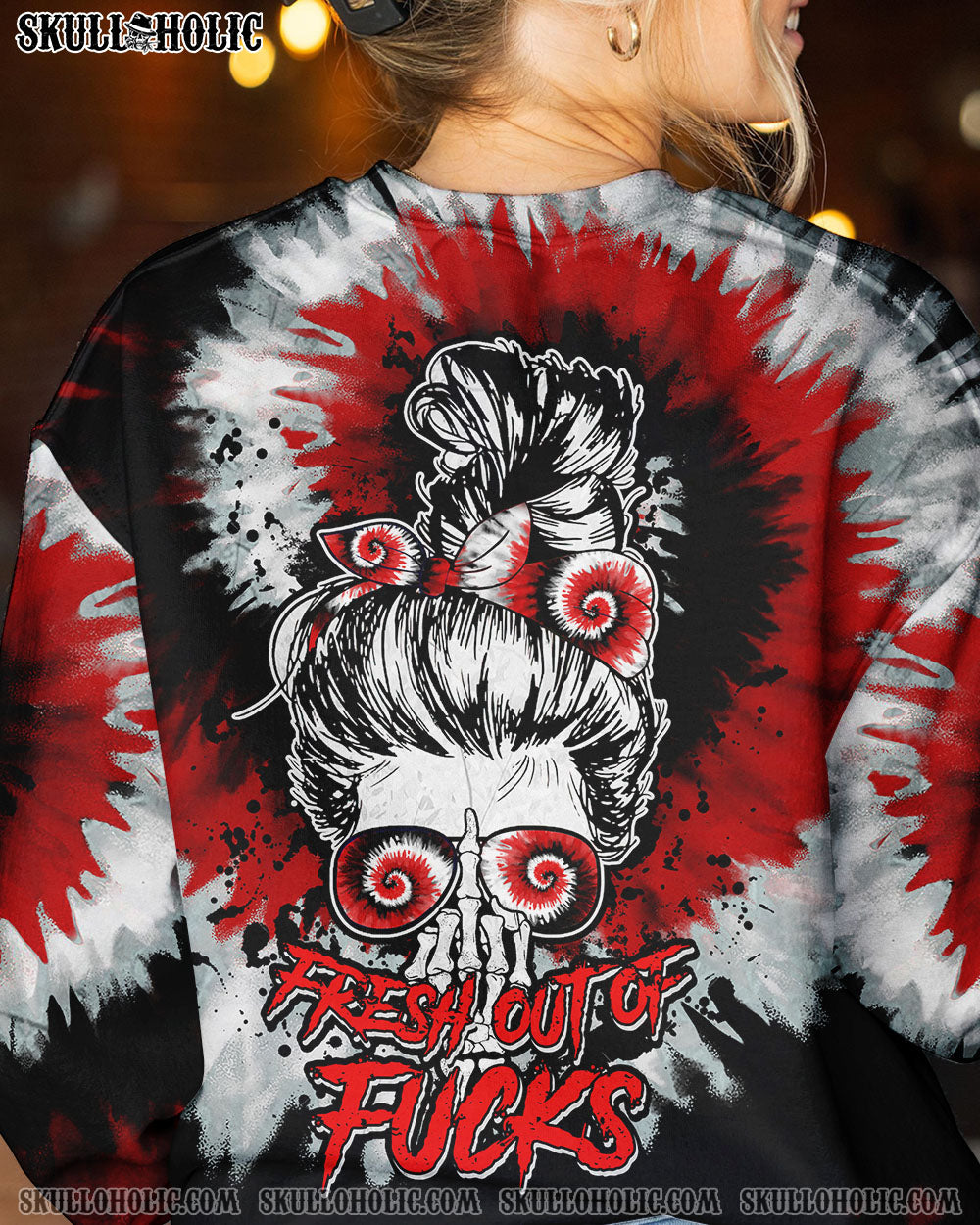 FRESH OUT OF F BLACK RED TIE DYE ALL OVER PRINT – TLTM1701232