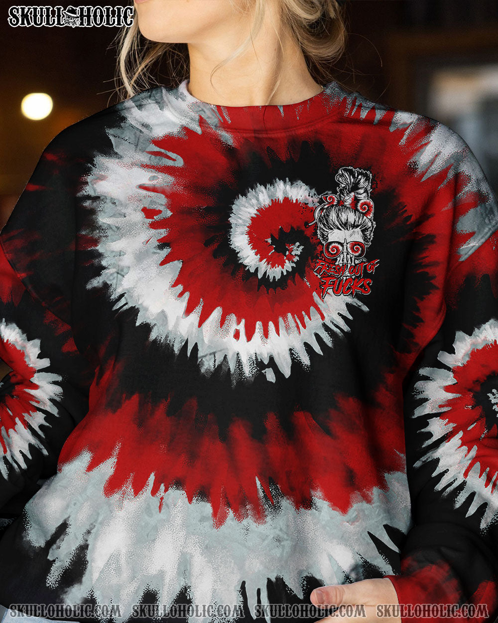 FRESH OUT OF F BLACK RED TIE DYE ALL OVER PRINT – TLTM1701232