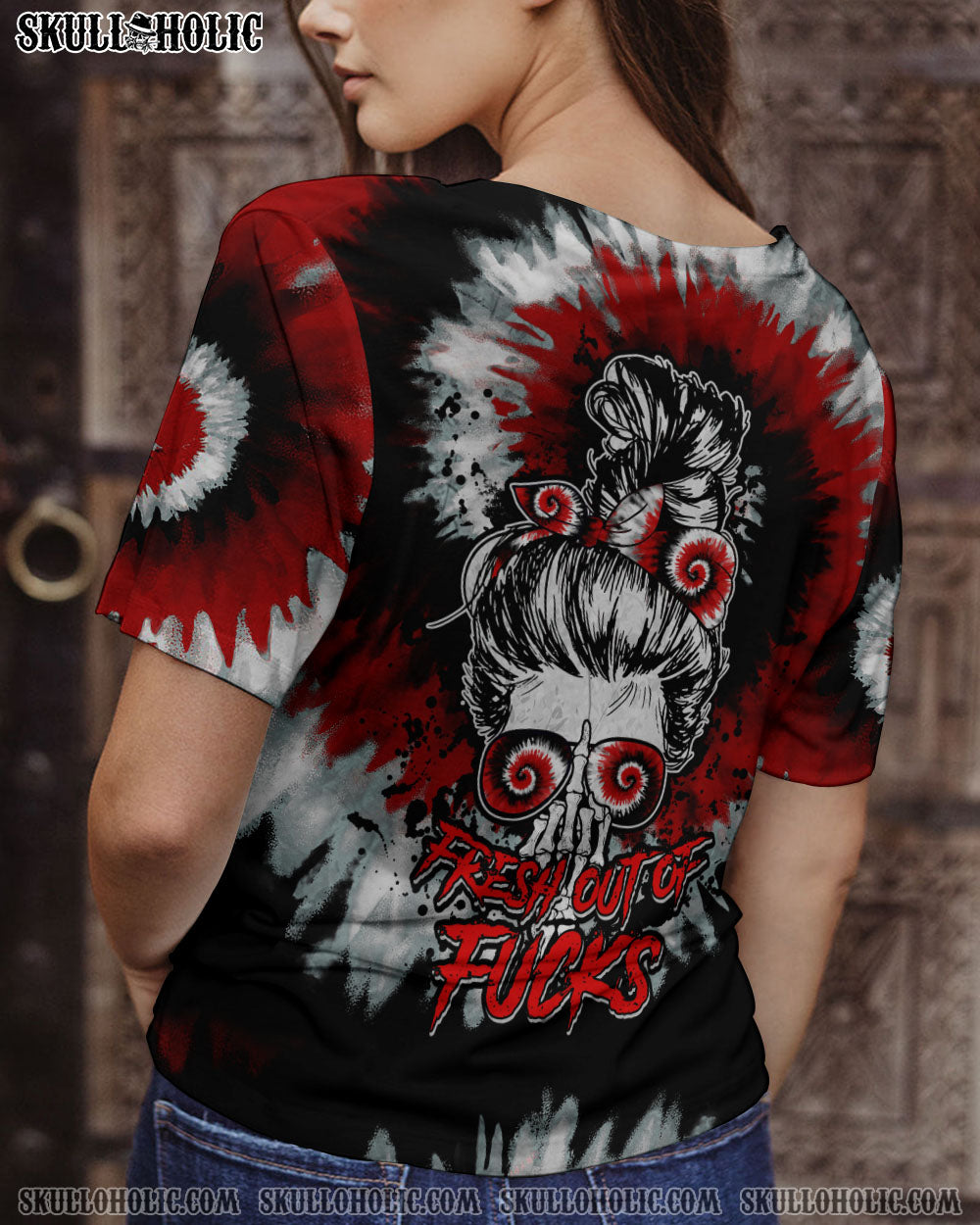 FRESH OUT OF F BLACK RED TIE DYE ALL OVER PRINT – TLTM1701232