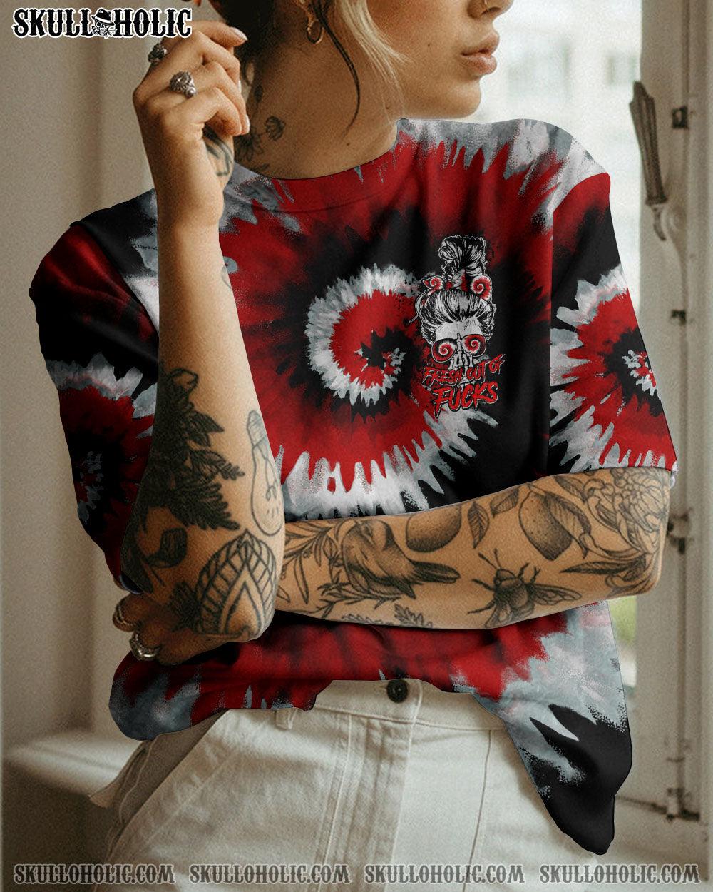 FRESH OUT OF F BLACK RED TIE DYE ALL OVER PRINT – TLTM1701232