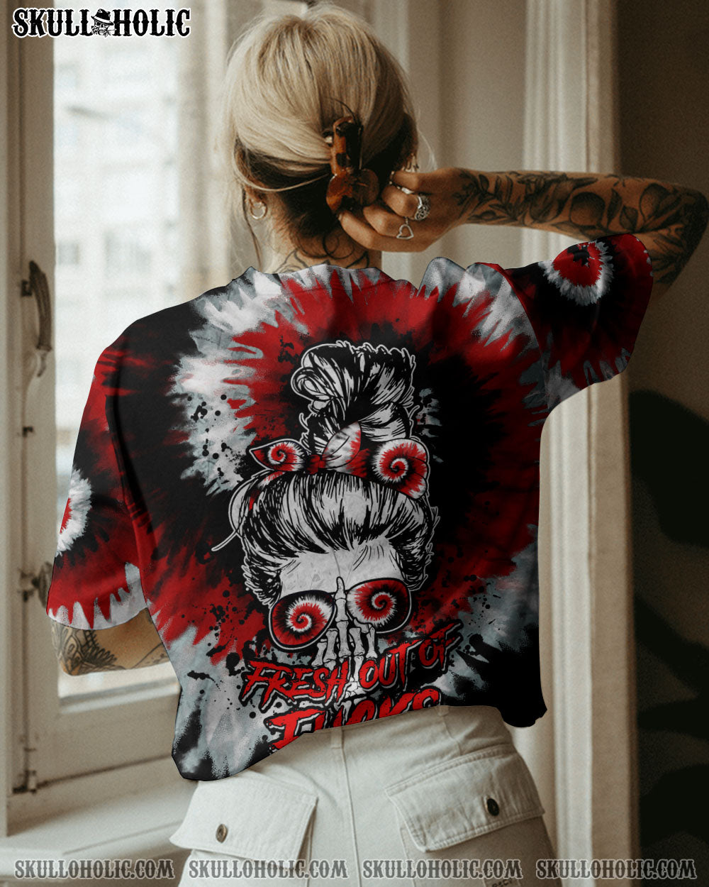 FRESH OUT OF F BLACK RED TIE DYE ALL OVER PRINT – TLTM1701232