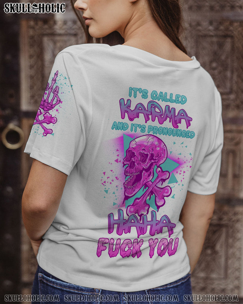 HA HA F YOU SKULL BONES ALL OVER PRINT – TLNZ1612222