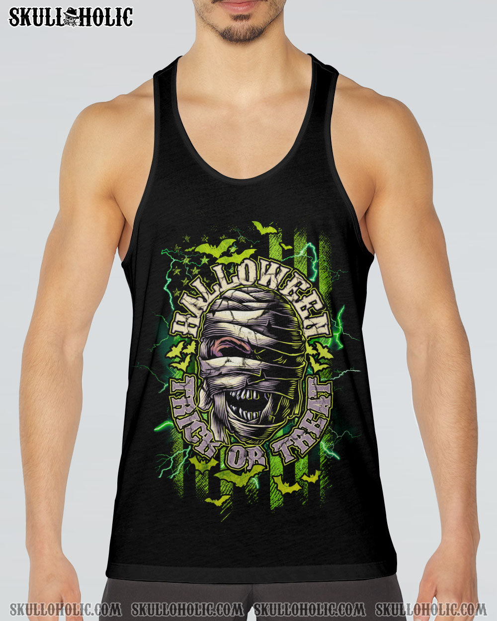 HALLOWEEN TRICK OR TREAT SKULL ALL OVER PRINT – TLNZ0908233
