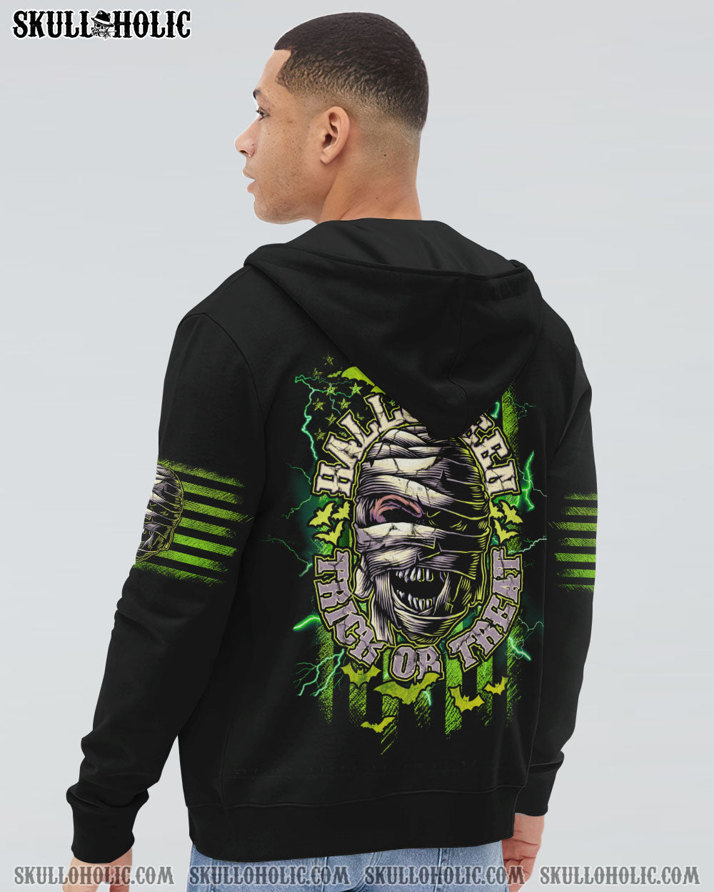 HALLOWEEN TRICK OR TREAT SKULL ALL OVER PRINT – TLNZ0908233